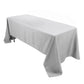 60"x126" Silver Premium Polyester Rectangular Tablecloth - 220GSM