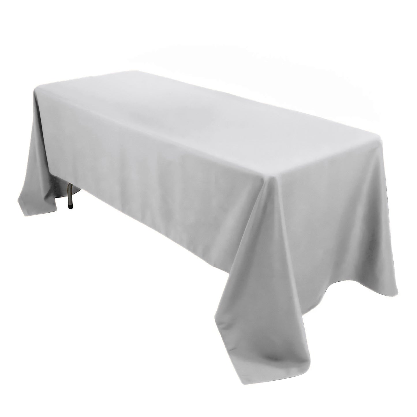 60"x126" Silver Premium Polyester Rectangular Tablecloth - 220GSM