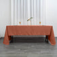 Rectangular Terracotta Tablecloth 60 Inches x 126 Inches Polyester No Seams