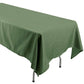 Olive Green Rectangular Polyester Tablecloth 60 Inch x 126 Inch Seamless