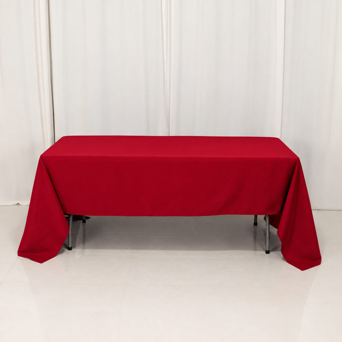 Premium Polyester 60"x126" Rectangle Tablecloth Wine - Stain-Resistant 220GSM Finish for Special Eve