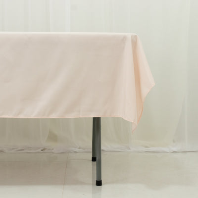 Blush Polyester Rectangle Tablecloth for Events