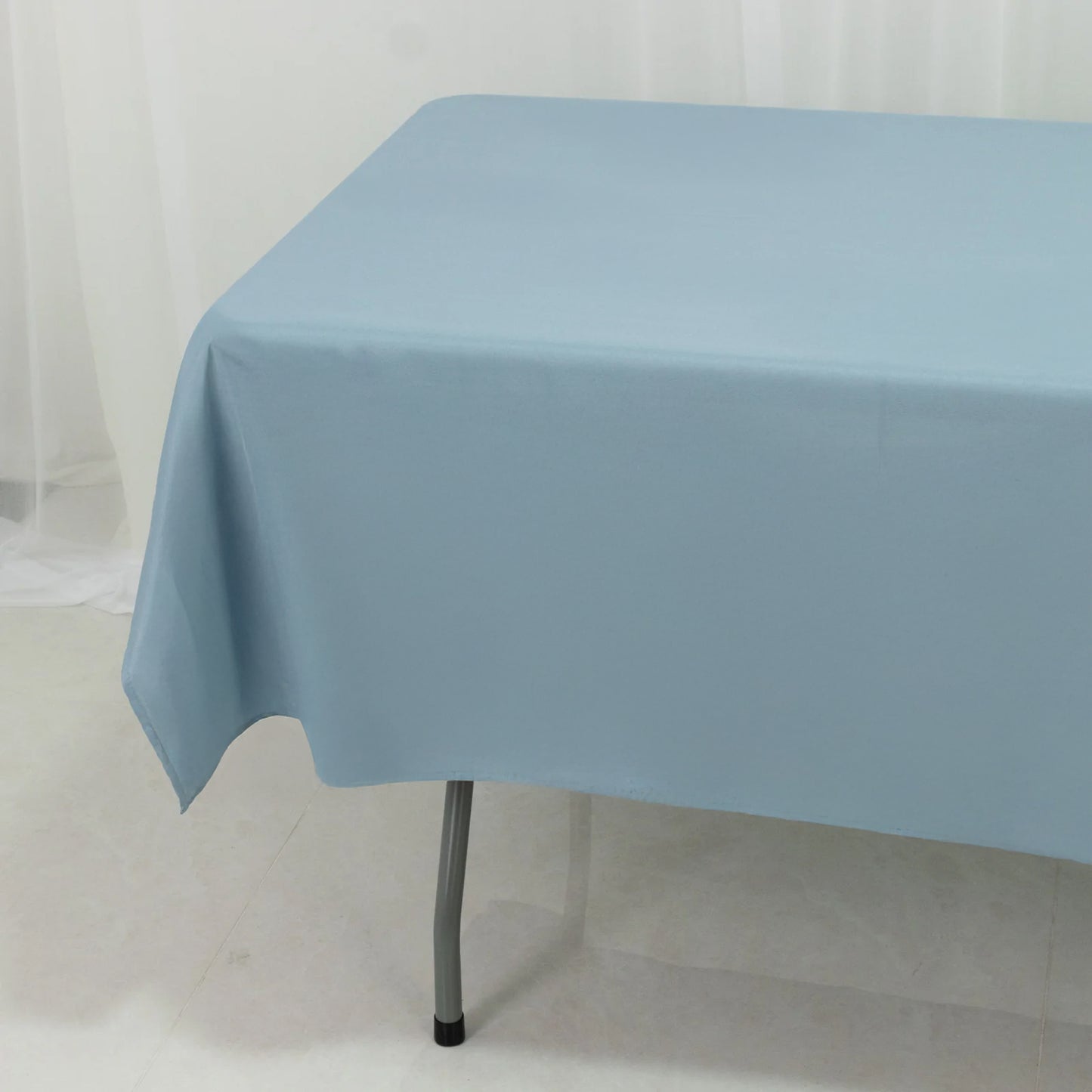 Polyester Tablecloth 60"×84" Dusty Blue – Rectangle, Washable & Wrinkle-Resistant, Perfect for Parties