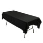 Polyester Tablecloth 60"×84" Black – Rectangle, Washable & Wrinkle-Resistant, Perfect for Parties