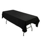 Polyester Tablecloth 60"×84" Black – Rectangle, Washable & Wrinkle-Resistant, Perfect for Parties