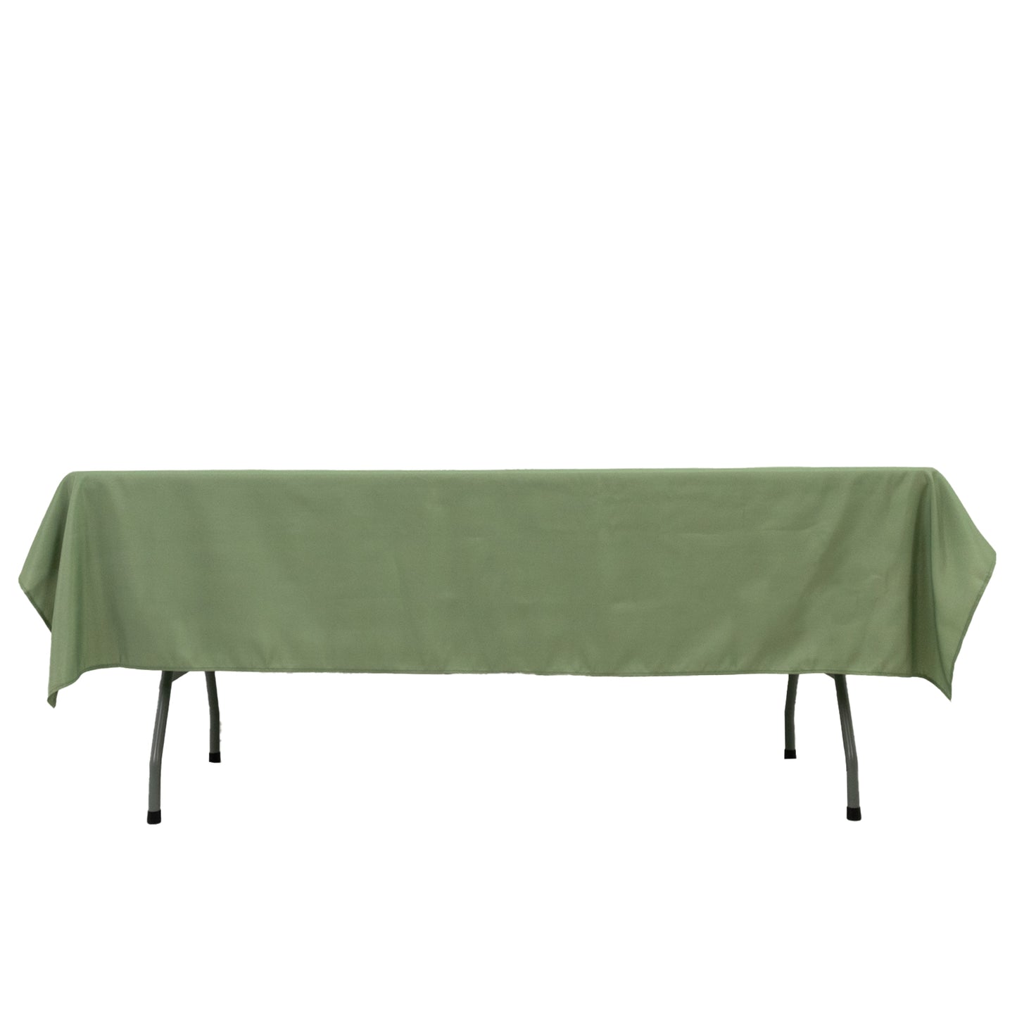 Polyester Tablecloth 60"×84" Dusty Sage Green – Rectangle, Washable & Wrinkle-Resistant, Perfect for Parties