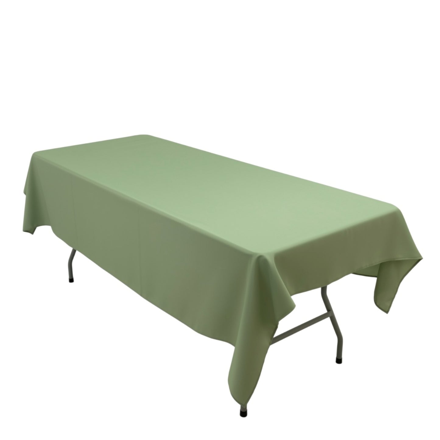 Polyester Tablecloth 60"×84" Dusty Sage Green – Rectangle, Washable & Wrinkle-Resistant, Perfect for Parties