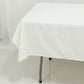 Polyester Tablecloth 60"×84" Ivory – Rectangle, Washable & Wrinkle-Resistant, Perfect for Parties
