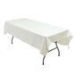 Polyester Tablecloth 60"×84" Ivory – Rectangle, Washable & Wrinkle-Resistant, Perfect for Parties