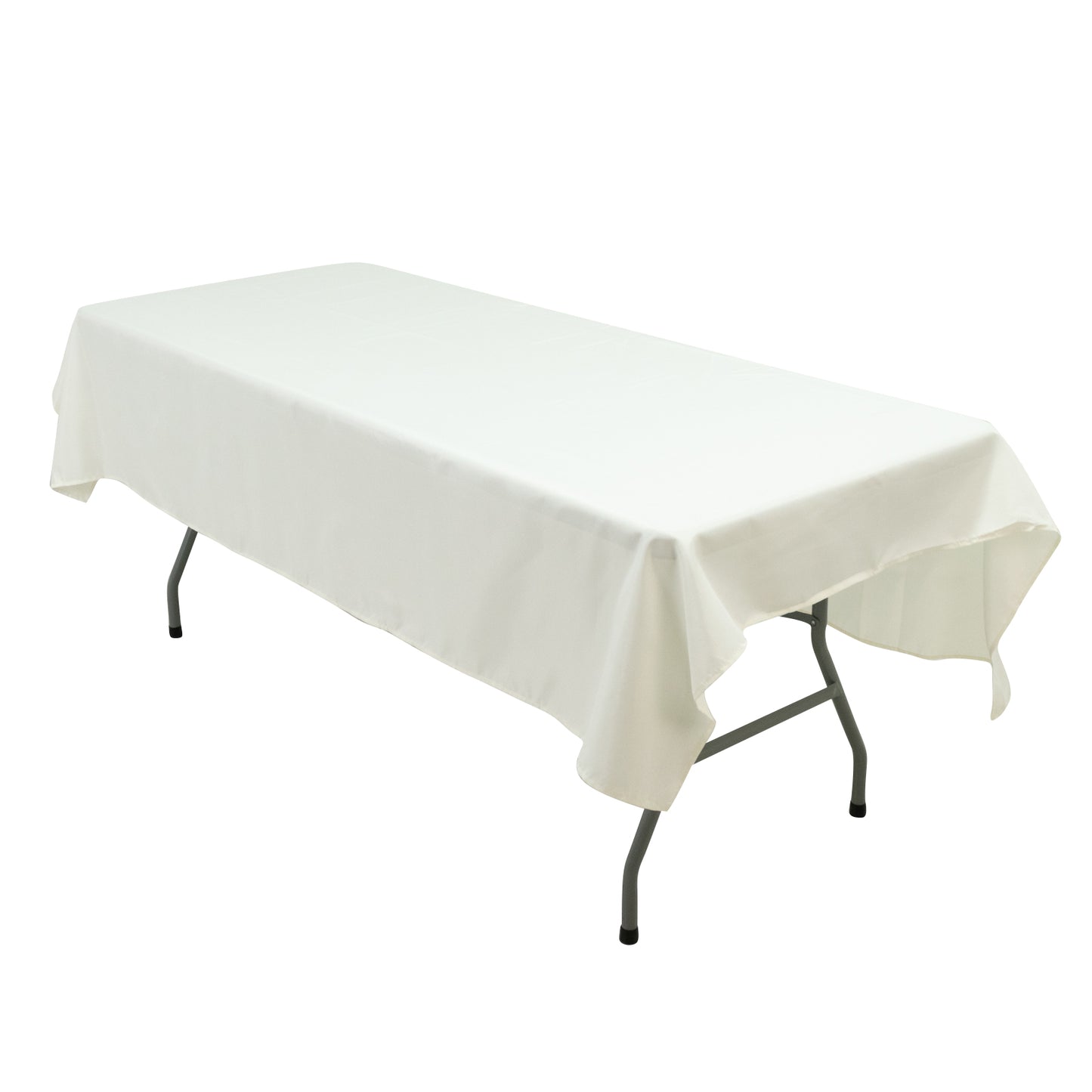 Polyester Tablecloth 60"×84" Ivory – Rectangle, Washable & Wrinkle-Resistant, Perfect for Parties