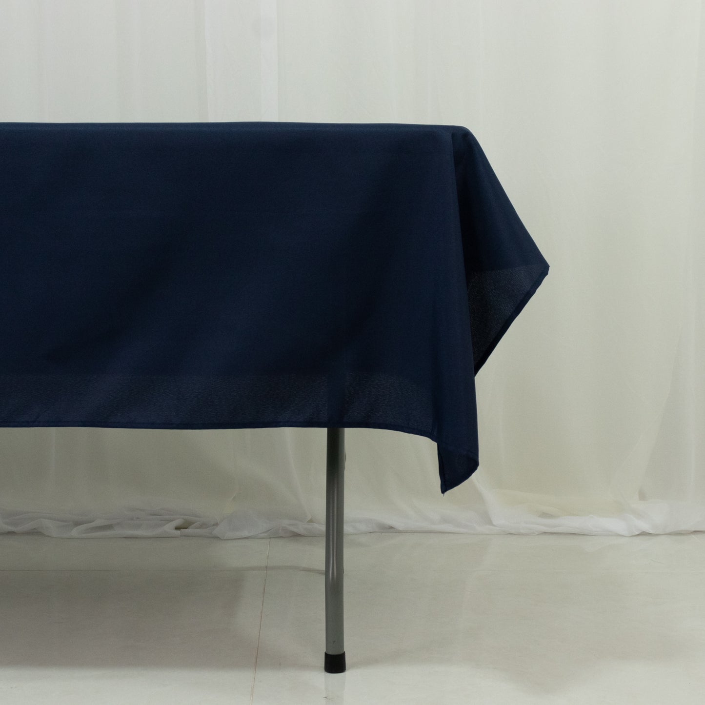 Polyester Tablecloth 60"×84" Navy Blue – Rectangle, Washable & Wrinkle-Resistant, Perfect for Parties