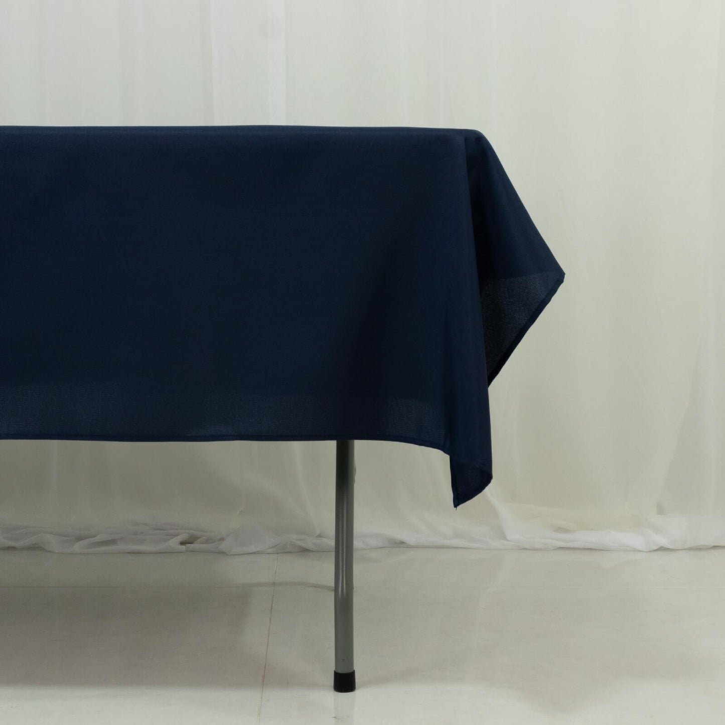 Polyester Tablecloth 60"×84" Navy Blue – Rectangle, Washable & Wrinkle-Resistant, Perfect for Parties