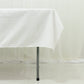 Polyester Tablecloth 60"×84" White – Rectangle, Washable & Wrinkle-Resistant, Perfect for Parties