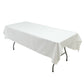 Polyester Tablecloth 60"×84" White – Rectangle, Washable & Wrinkle-Resistant, Perfect for Parties