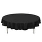 70inch Black 200 GSM Seamless Premium Polyester Round Tablecloth