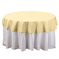 70 Inch Round Tablecloth Champagne Polyester Linen