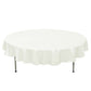 70inch Ivory 200 GSM Seamless Premium Polyester Round Tablecloth