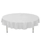 70inch White 200 GSM Seamless Premium Polyester Round Tablecloth