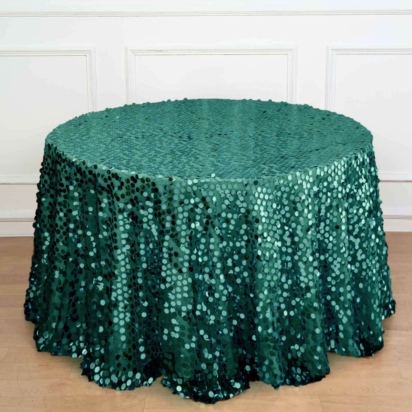Big Payette 120 Inch Hunter Emerald Green Round Tablecloth