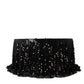 Sequin 132" Round Tablecloth Black - Big Payette Table Cover