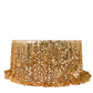 Sequin 132" Round Tablecloth Gold - Big Payette Table Cover