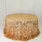 Sequin 132" Round Tablecloth Gold - Big Payette Table Cover