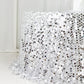 Sequin 132" Round Tablecloth Silver - Big Payette Table Cover