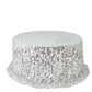 Sequin 132" Round Tablecloth Silver - Big Payette Table Cover