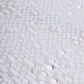 White sequin tablecloth, 90"x132", perfect for events and celebrations. #whtbkgd