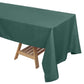 Rectangular Reusable Linen Tablecloth Hunter Emerald Green Polyester 72 Inch x 120 Inch