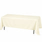 Ivory rectangular tablecloth, 72"x120", premium polyester, 220GSM