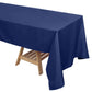 72 Inch x 120 Inch Navy Blue Polyester Tablecloth Rectangle