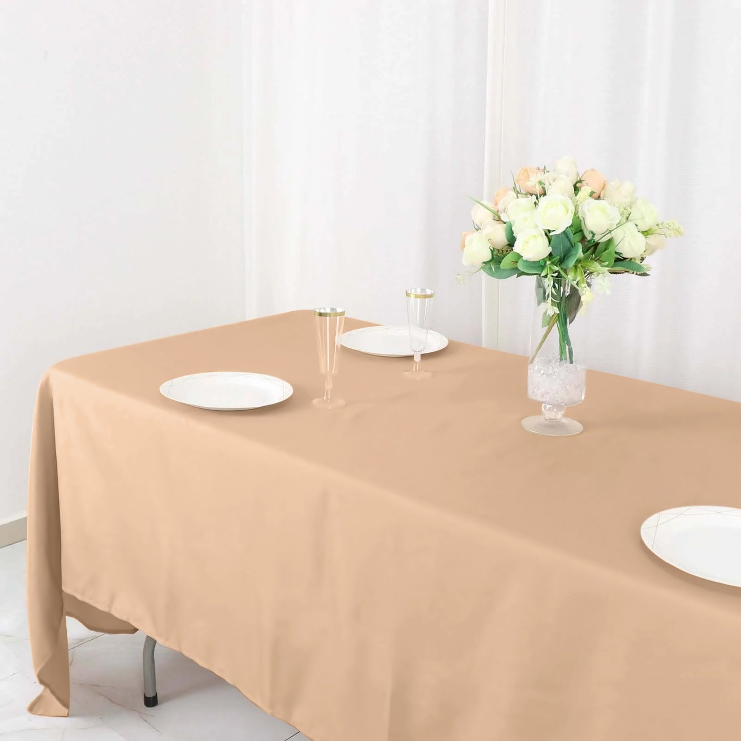 72X120 Inches Size Nude Table Cover For Rectangle Table