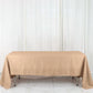 72"x120" Nude Polyester Rectangle Tablecloth, Reusable Linen Tablecloth