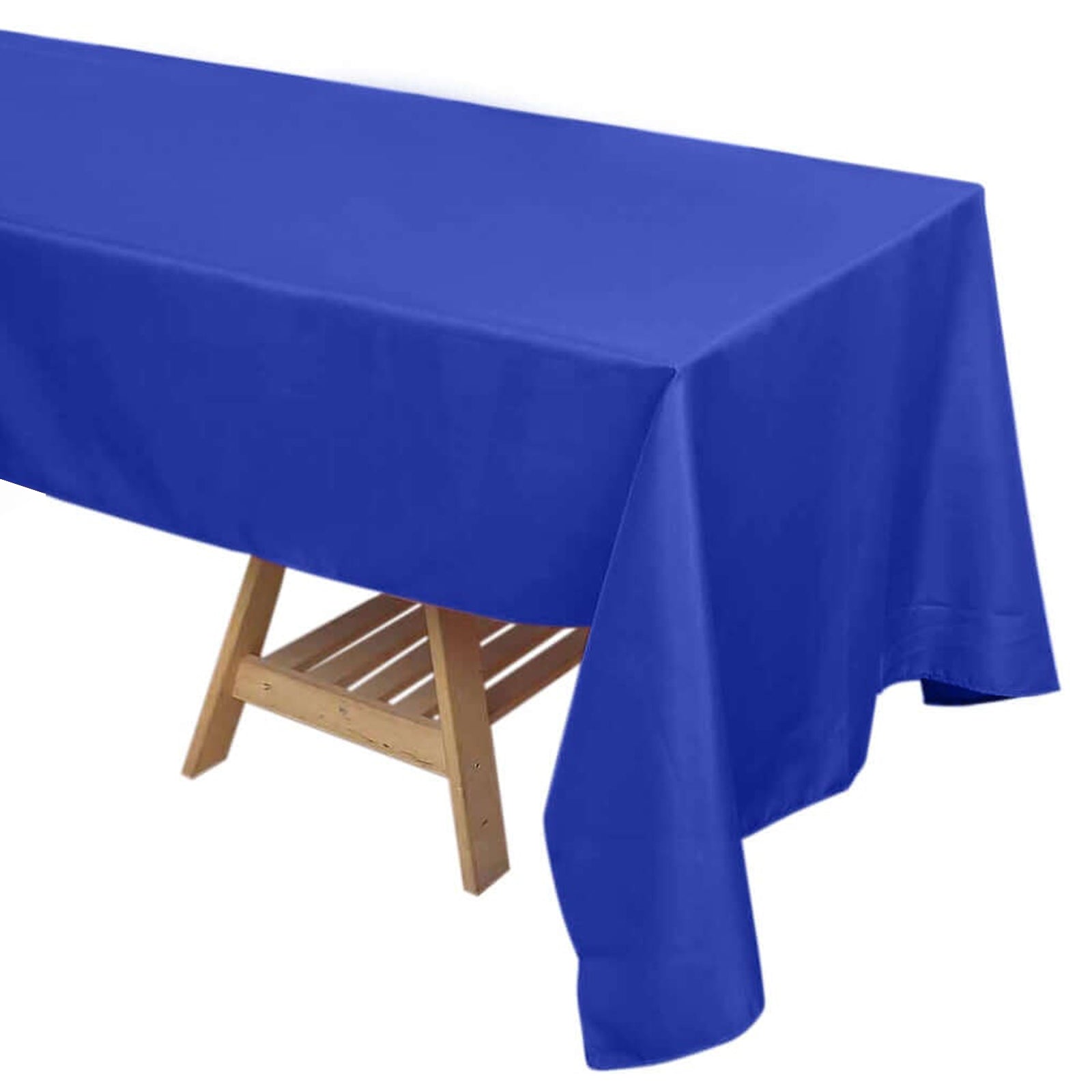 Polyester Rectangle Tablecloth 72 Inch x 120 Inch In Royal Blue