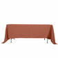 Rectangular Linen Tablecloth 72X120 Inch Polyester Terracotta