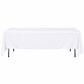 White premium polyester rectangular tablecloth, 72"x120".