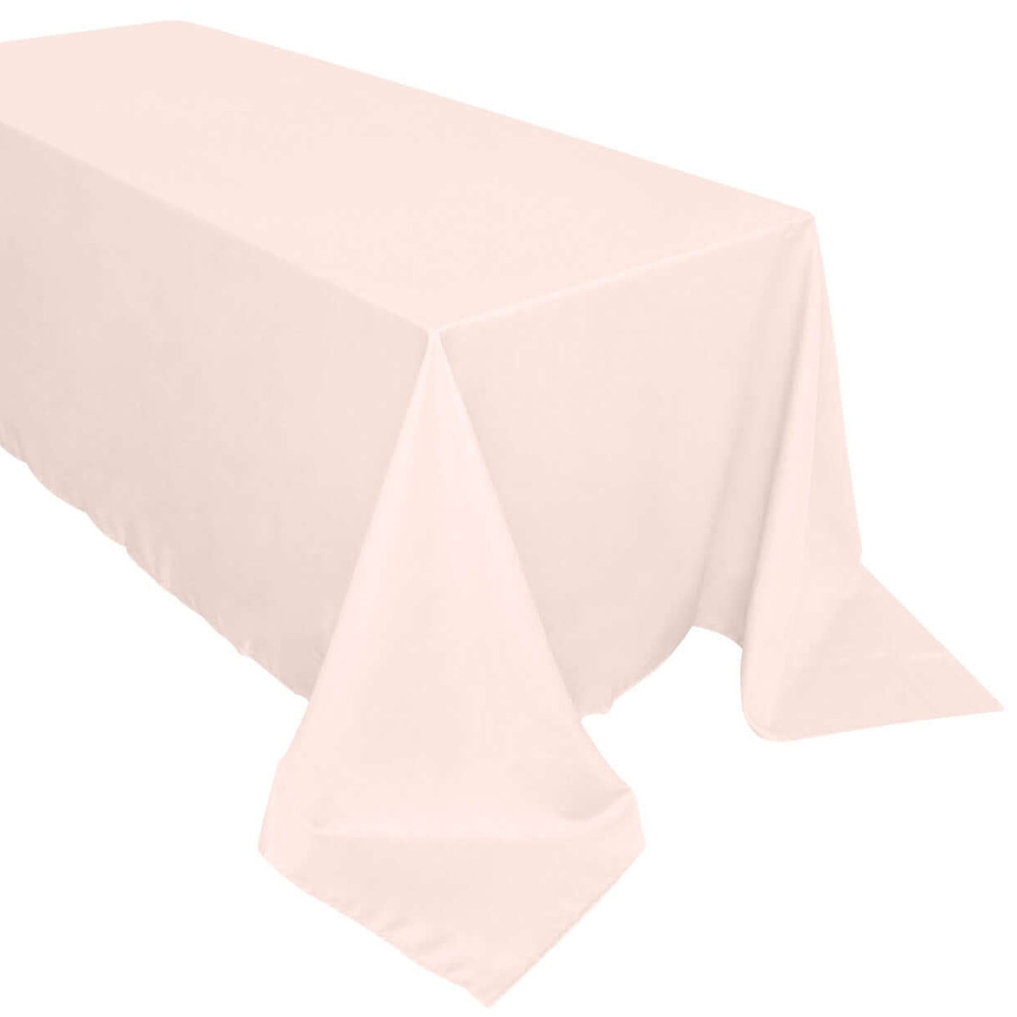 90x132" Rose Gold|Blush Polyester Rectangular Tablecloth