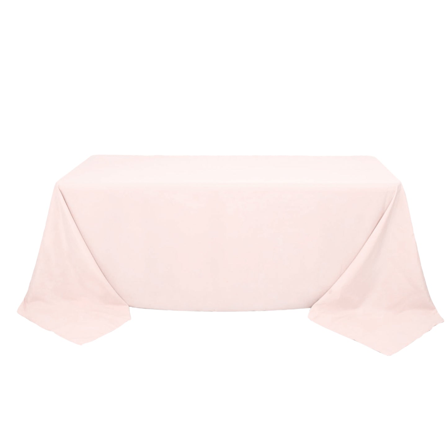 90"x132" Blush Seamless Premium Polyester Rectangular Tablecloth - 220GSM