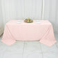 90"x132" Blush Seamless Premium Polyester Rectangular Tablecloth - 220GSM
