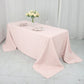 90"x132" Blush Seamless Premium Polyester Rectangular Tablecloth - 220GSM