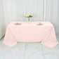 90"x132" Blush Seamless Premium Polyester Rectangular Tablecloth - 220GSM