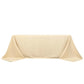 90"x132" Beige Seamless Premium Polyester Rectangular Tablecloth - 220GSM