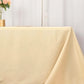 90"x132" Beige Seamless Premium Polyester Rectangular Tablecloth - 220GSM