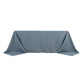 90"x132" Dusty Blue Seamless Premium Polyester Rectangular Tablecloth - 220GSM for 6 Foot Table With Floor-Length Drop