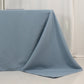 90"x132" Dusty Blue Seamless Premium Polyester Rectangular Tablecloth - 220GSM for 6 Foot Table With Floor-Length Drop