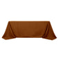 90"x132" Cinnamon Brown Seamless Polyester Rectangular Tablecloth