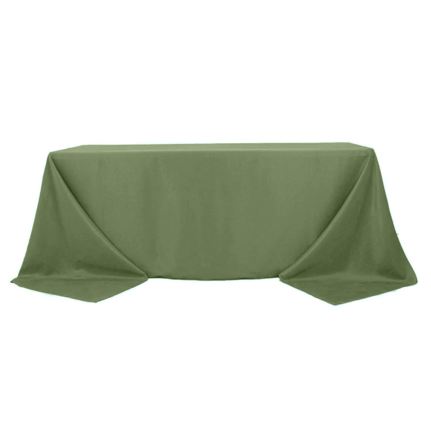 90"x132" Dusty Sage Green Seamless Premium Polyester Rectangular Tablecloth - 220GSM