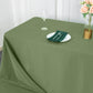 90"x132" Dusty Sage Green Seamless Premium Polyester Rectangular Tablecloth - 220GSM