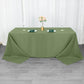 90"x132" Dusty Sage Green Seamless Premium Polyester Rectangular Tablecloth - 220GSM